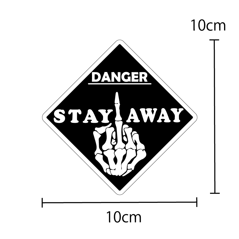 ドクロ danger ストア ステッカー